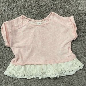 GAP shirt with ruffle eyelet